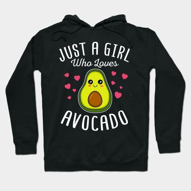 Just A Girl Who Loves Avocado Cute Valentines Day Gift Hoodie by HCMGift